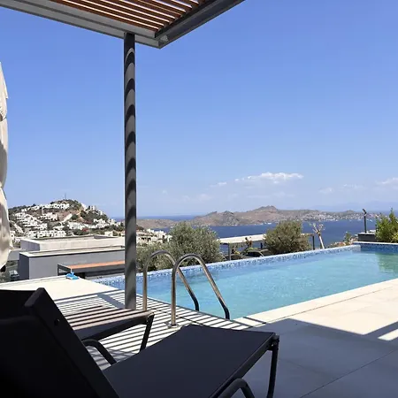 Yalikavak Villa With Pool Garden Sea View